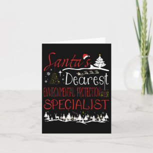 Environmental Protection Specialist Xmas Job Cute Card