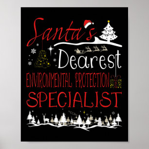 Environmental Protection Specialist Xmas Job Cute  Poster