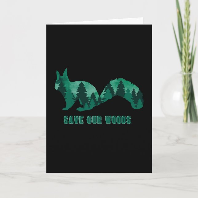 Environmental Protection Squirrel Climate Change Card (Front)