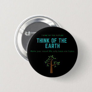 environmental recycle ecology 6 cm round badge