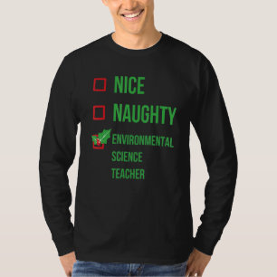 Environmental Science Teacher Funny Pajama Christm T-Shirt