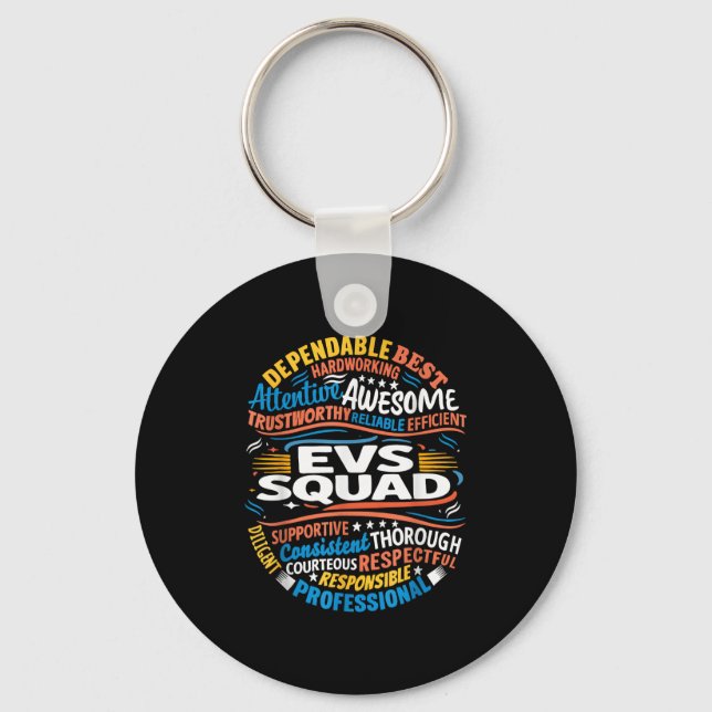 Environmental Services Squad Week Appreciation Fun Key Ring (Front)