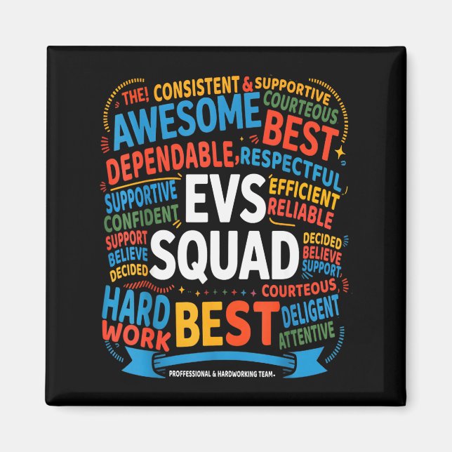 Environmental Services Squad Week Appreciation Fun Magnet (Front)