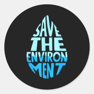 Environmental World Environment Earth Day Sustaina Classic Round Sticker