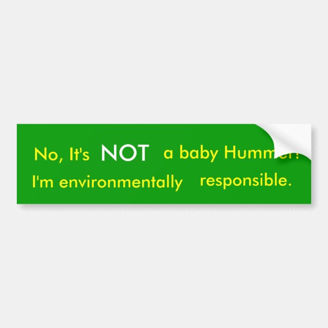 Environmentally Bumper Sticker (Front)