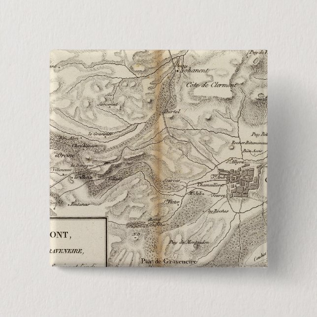 Environs de Clermont 15 Cm Square Badge (Front)