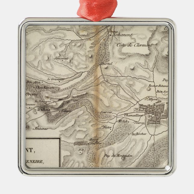 Environs de Clermont Metal Tree Decoration (Front)