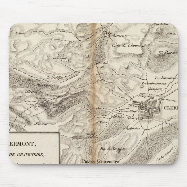 Environs de Clermont Mouse Pad (Front)