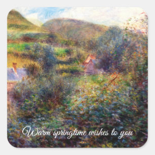 Environs of Berneval, Auguste Renoir, Square Sticker