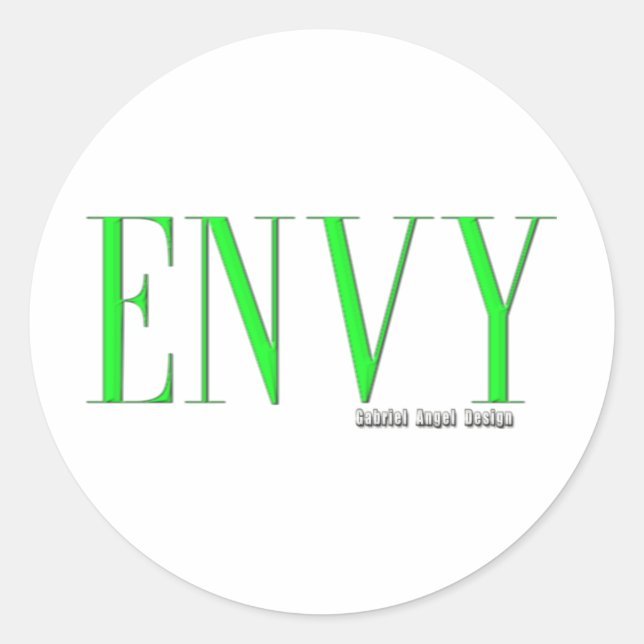 Envy Logo Classic Round Sticker (Front)