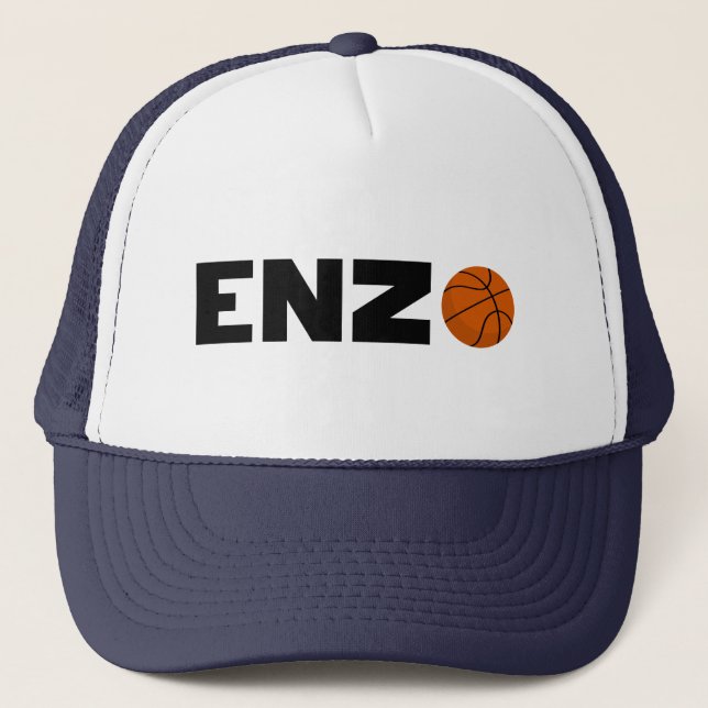 Enzo Basketball Trucker Hat (Front)