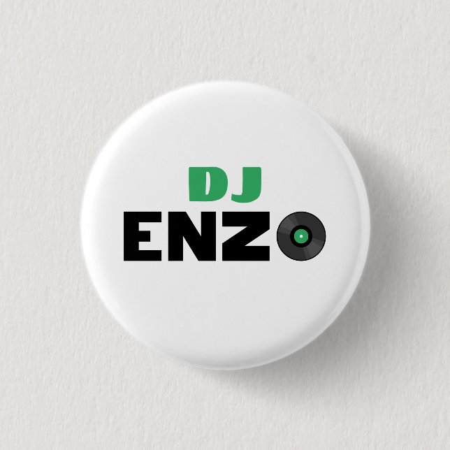Enzo DJ 3 Cm Round Badge (Front)