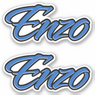 Enzo name blue sticker Sticker Sticker Sticker