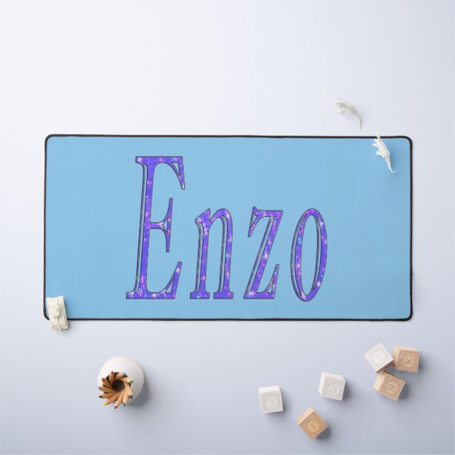 Enzo Name On Desk Mat (Kids Table)