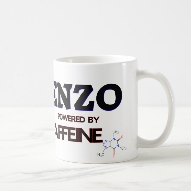 Enzo powered by caffeine coffee mug (Right)