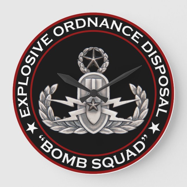 EOD Master "Bomb Squad" Large Clock (Front)
