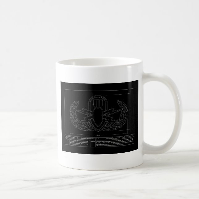 EOD Technical Drawing Coffee Mug (Right)