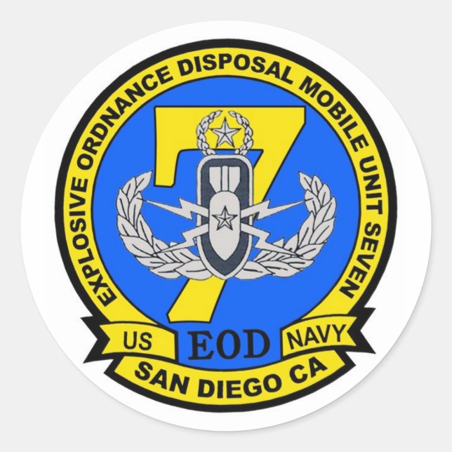 EODMU7 Ver 1 Classic Round Sticker (Front)