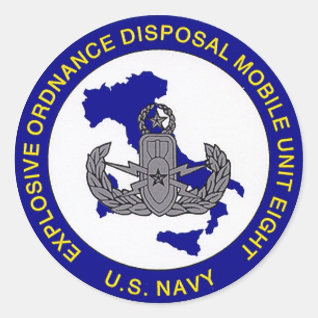 EODMU8 CLASSIC ROUND STICKER (Front)