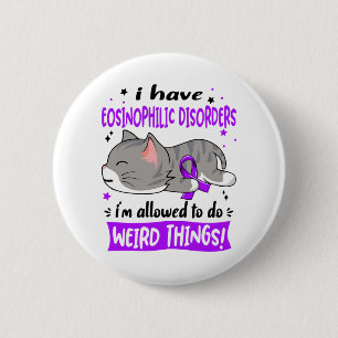 Eosinophilic Disorders Awareness Month Ribbon Gift 6 Cm Round Badge