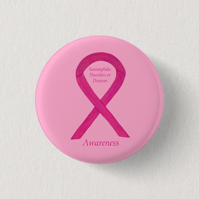 Eosinophilic Disorders Awareness Ribbon Pin Button (Front)