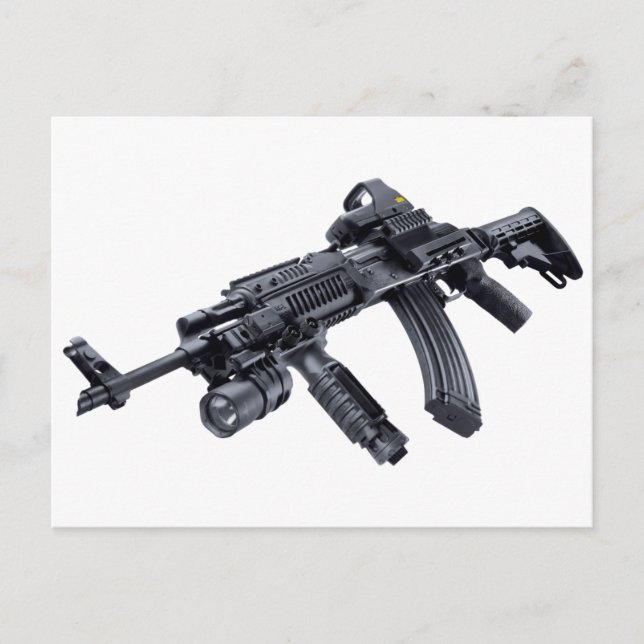 EOTech Sighted Tactical AK-47 Assault Rifle Postcard (Front)