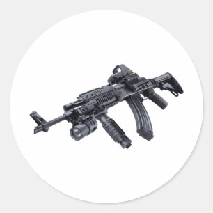 EOTech Sighted Tactical AK-47 Assault Rifle Sticke Classic Round Sticker