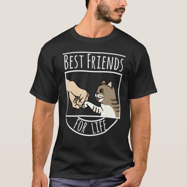 Eotic Shorthair Cat Best Friends For Life family T-Shirt (Front)