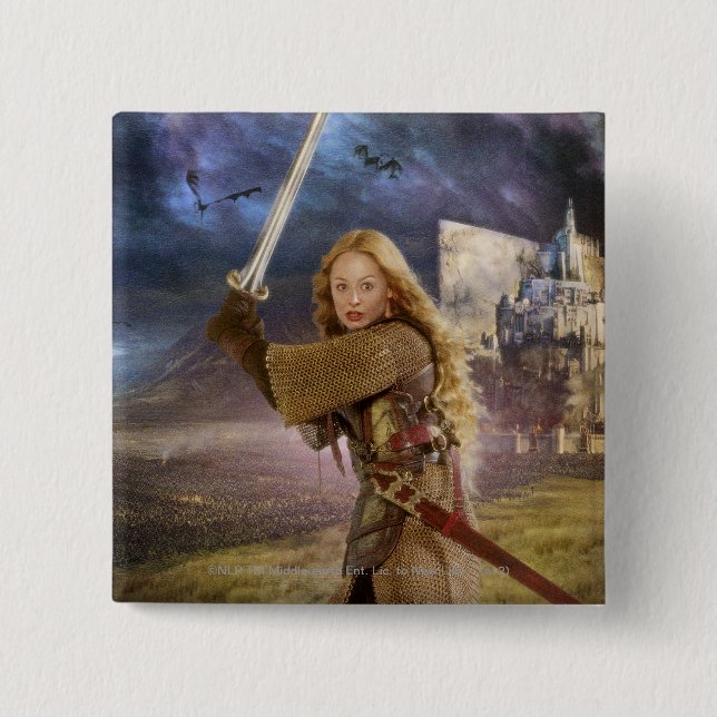 Eowyn Raises Sword 15 Cm Square Badge (Front)