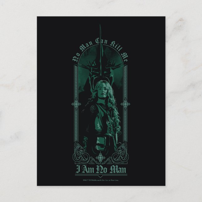 Éowyn Vs SAURON™ "I Am No Man" Rohan Graphic Postcard (Front)