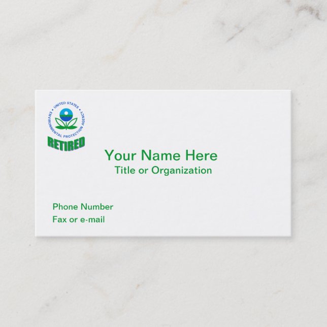 EPA Retired Business Card (Front)