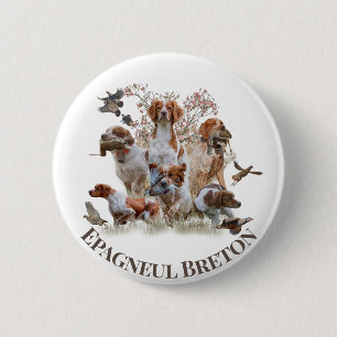 Epagneul Breton, Brittany Spaniel    6 Cm Round Badge