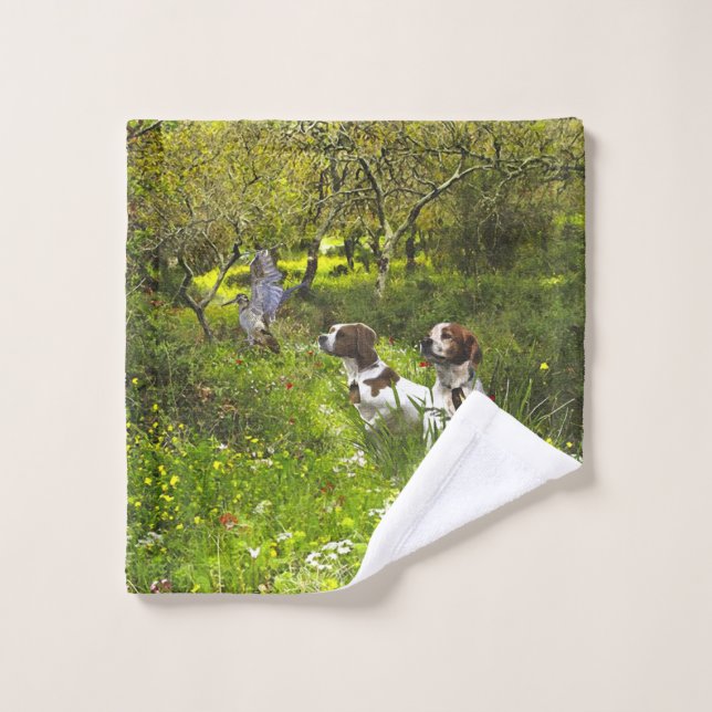 Epagneul Breton, Brittany Spaniel      Bath Towel Set (Wash Cloth)