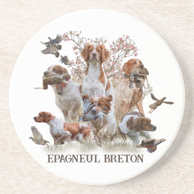 Epagneul Breton, Brittany Spaniel      Coaster (Front)