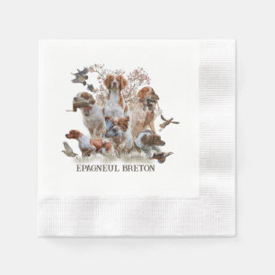 Epagneul Breton, Brittany Spaniel Napkin