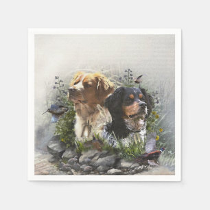 Epagneul Breton, Brittany Spaniel   Napkin