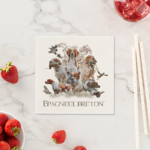 Epagneul Breton, Brittany Spaniel Napkin