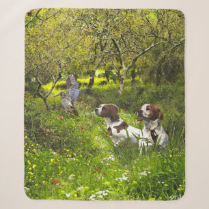 Epagneul Breton, Brittany Spaniel Sherpa Blanket