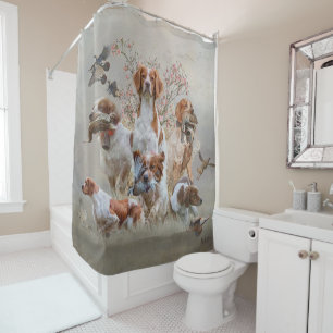 Epagneul Breton, Brittany Spaniel Shower Curtain