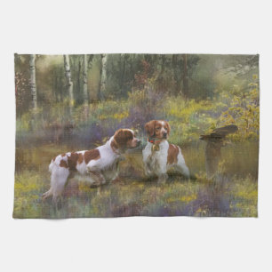 Epagneul Breton, Brittany Spaniel Tea Towel