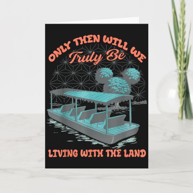 Epcot Boat Nature Truly Living With The Land  Card (Front)