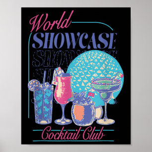 Epcot Drinking World Showcase Tail Club Drinking T Poster
