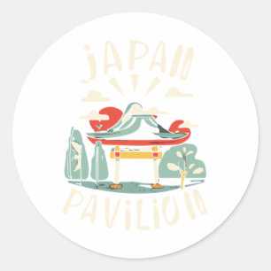 Epcot World Showcase Japan Pavilion  Classic Round Sticker