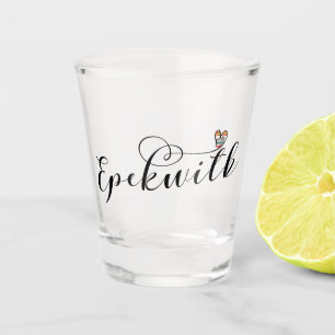 Epekwitk Flag Heart, Prince Edward Island, Canada Shot Glass
