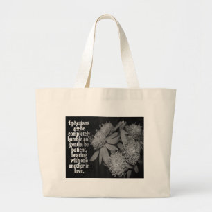 EPESIANS 4:2 LOVE - FAVORITE SCRIPTURE LARGE TOTE BAG