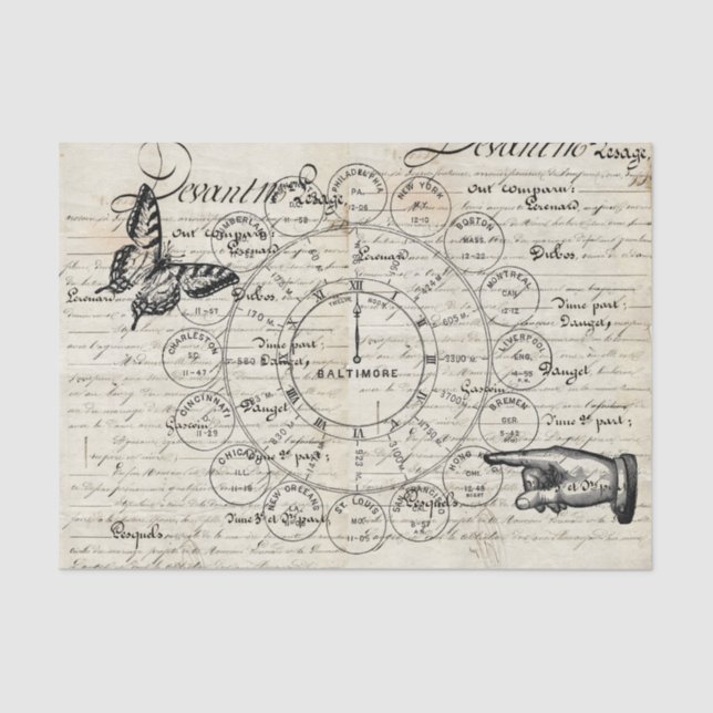 Ephemera Collage Tissue Paper (Front)