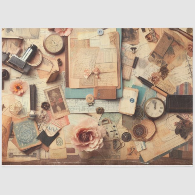 Ephemera Decoupage Furniture Scrapbooking Tissue Paper (Front)