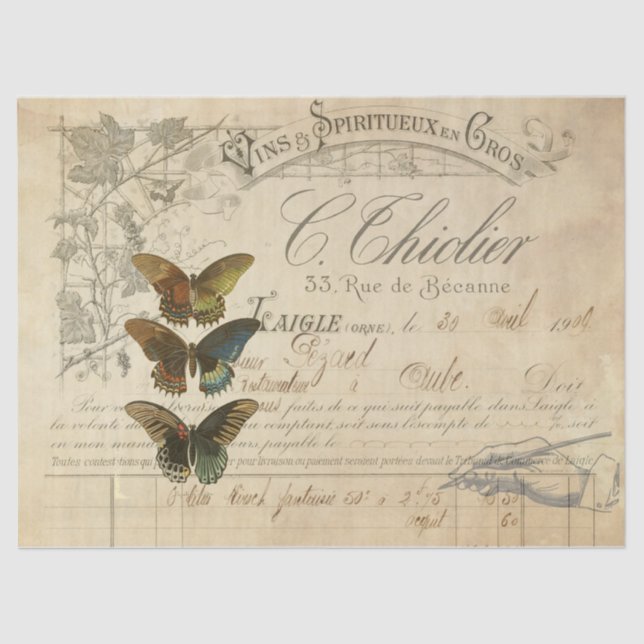 Ephemera Decoupage Tissue Paper (Front)