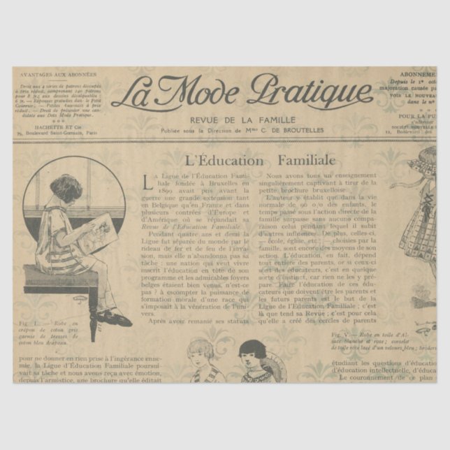 Ephemera French Paper Series Design 8 (Front)