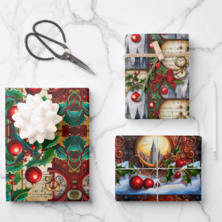 Ephemera-Inspired Christmas Wrapping Paper
